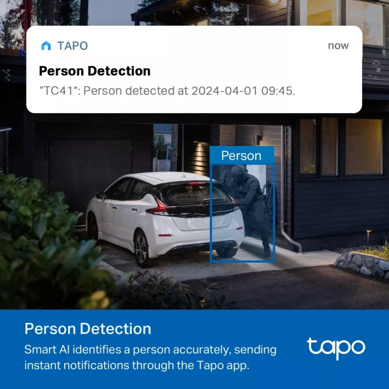 TP-Link Tapo TC41 V2 Sfēriska IP drošības kamera Iekštelpām un ārā 2304 x 1296 pikseļi Griesti/Siena/Stabs