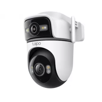 Kupolveida IP drošības kamera TP-Link Tapo TC47 — 2304×1296, 6 mm objektīvs, 360° horizontāli, iekštelpām/ārtelpām, griestu stiprinājums, vadu un Wi‑Fi