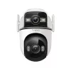 Kupolveida IP drošības kamera TP-Link Tapo TC47 — 2304×1296, 6 mm objektīvs, 360° horizontāli, iekštelpām/ārtelpām, griestu stiprinājums, vadu un Wi‑Fi