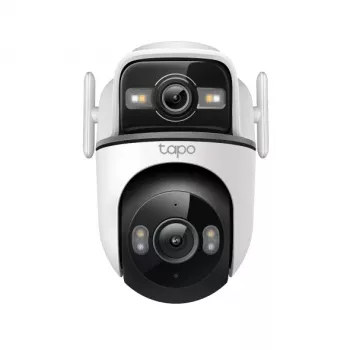 Kupolveida IP drošības kamera TP-Link Tapo TC47 — 2304×1296, 6 mm objektīvs, 360° horizontāli, iekštelpām/ārtelpām, griestu stiprinājums, vadu un Wi‑Fi