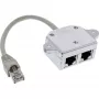 InLine ISDN portu dubultotājs 1x RJ45 vīrišķā / 2x RJ45 sievišķā ar kabeli 69932A