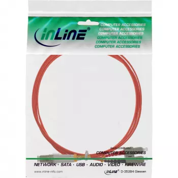 InLine šķiedras optiskais dupleksais kabelis LC/SC 50/125µm OM2 0.5m