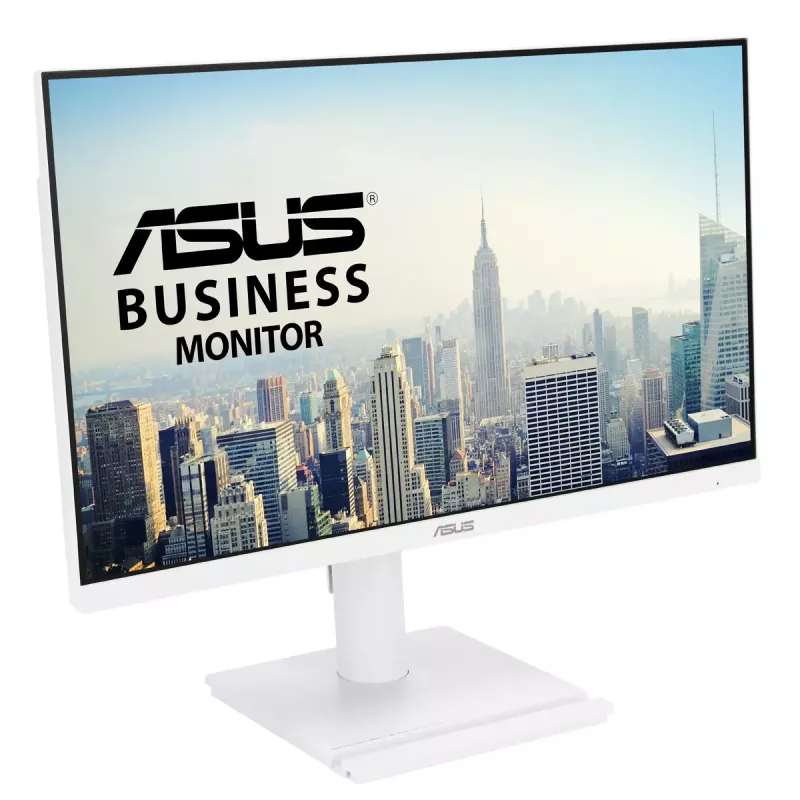 27 collu ASUS VA279QGS-W LCD monitors, 1920x1080 Full HD, IPS, 1 ms, 350 cd/m², USB 3.2 centrmezgls, skaļruņi, VESA, augstuma regulēšana, balta