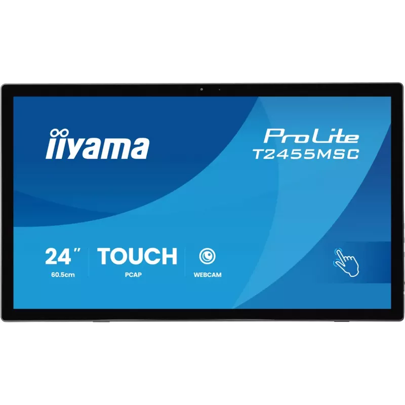 Skārienjutīgais vadības panelis IIYAMA T2455MSC-B2 23,8 collu IPS 1920×1080, skaļruņi, VESA, melns