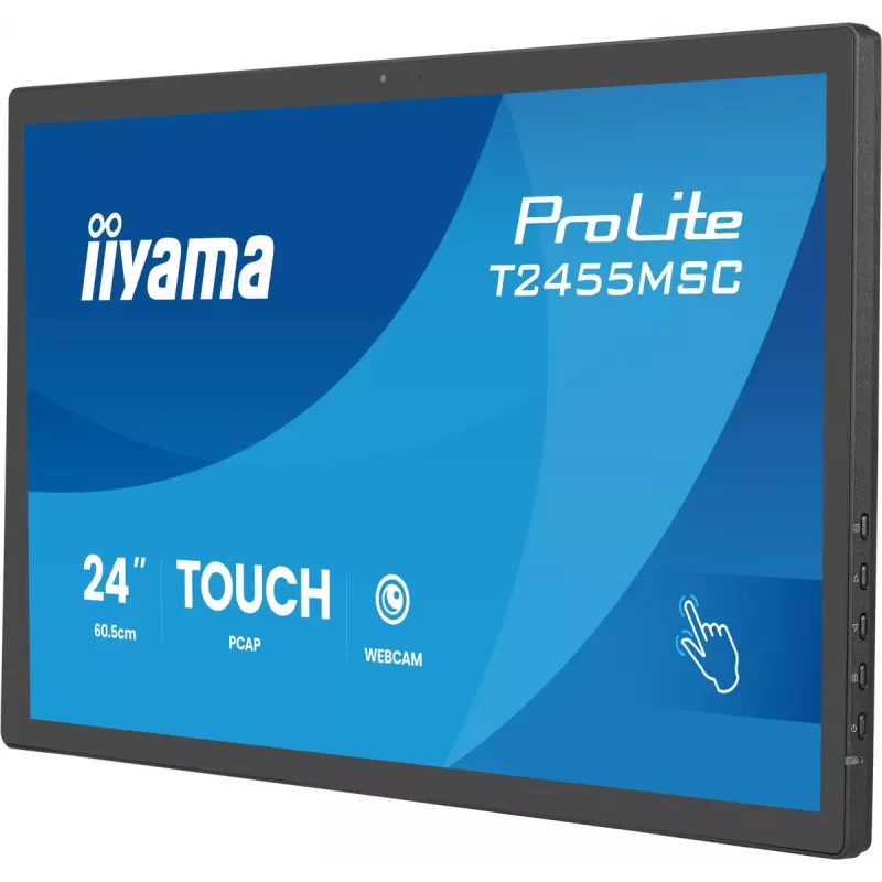 Skārienjutīgais vadības panelis IIYAMA T2455MSC-B2 23,8 collu IPS 1920×1080, skaļruņi, VESA, melns