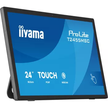 Skārienjutīgais vadības panelis IIYAMA T2455MSC-B2 23,8 collu IPS 1920×1080, skaļruņi, VESA, melns