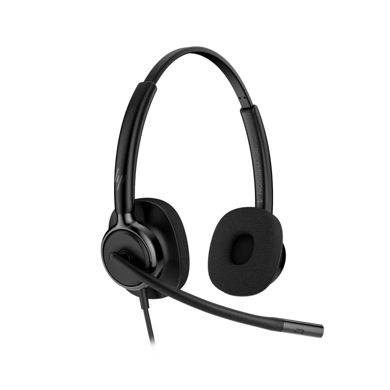 Vadu stereo austiņas HP Poly Mission 425 Classic USB, apkārtauss, 126 g
