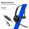 Vadu stereo austiņas HP Poly Mission 425 Classic USB, apkārtauss, 126 g
