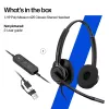 Vadu stereo austiņas HP Poly Mission 425 Classic USB, apkārtauss, 126 g
