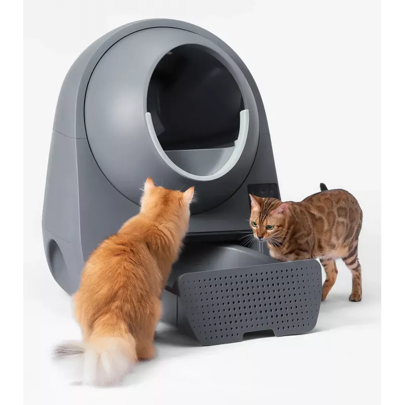 Pašattīroša kaķu tualetes kaste Catlink Pro-X Luxury — 65 L tilpums, pelēka, 580×600 mm