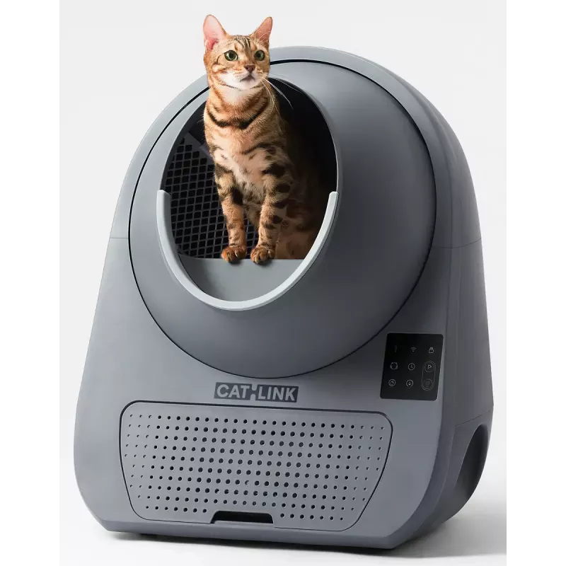 Pašattīroša kaķu tualetes kaste Catlink Pro-X Luxury — 65 L tilpums, pelēka, 580×600 mm