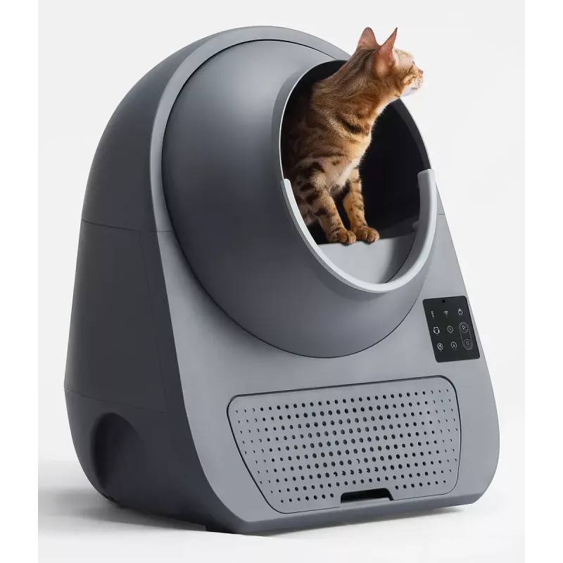 Pašattīroša kaķu tualetes kaste Catlink Pro-X Luxury — 65 L tilpums, pelēka, 580×600 mm