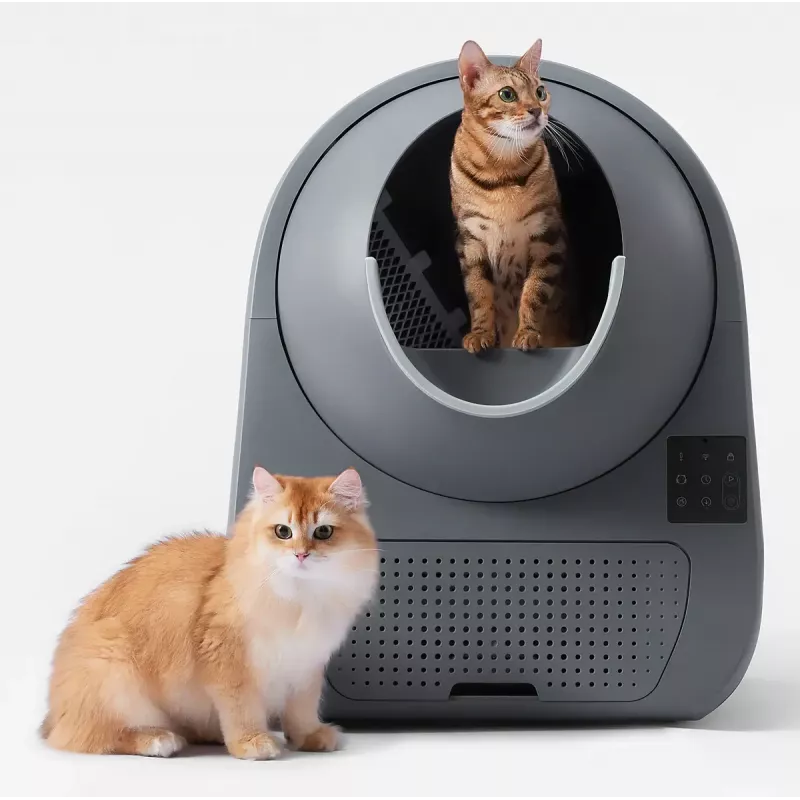 Pašattīroša kaķu tualetes kaste Catlink Pro-X Luxury — 65 L tilpums, pelēka, 580×600 mm
