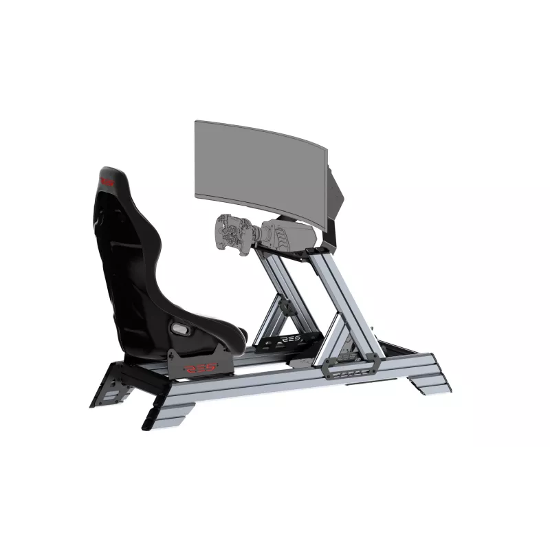 Res-Tech SMART COCKPIT + GT SEAT (BUNDLE), Sacīkšu kokpits, Melns, Pelēks, Akrilnitrila butadiēna stirols (ABS), Alumīnijs, 52 kg, Itālija
