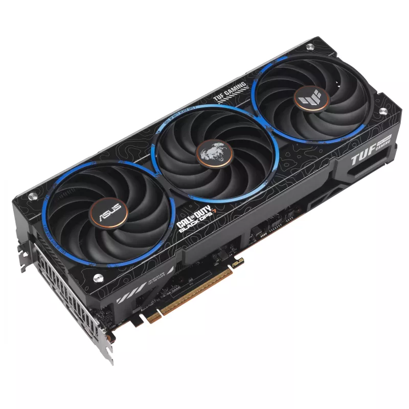 Grafikas karte ASUS TUF Gaming TUF-RX9070XT-O16G-COD-BO7 AMD Radeon RX 9070 XT 16GB GDDR6, 256 biti, PCIe 5.0, 3 ventilatori