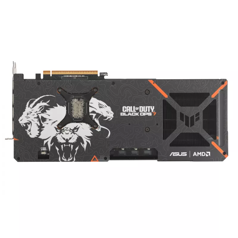 Grafikas karte ASUS TUF Gaming TUF-RX9070XT-O16G-COD-BO7 AMD Radeon RX 9070 XT 16GB GDDR6, 256 biti, PCIe 5.0, 3 ventilatori