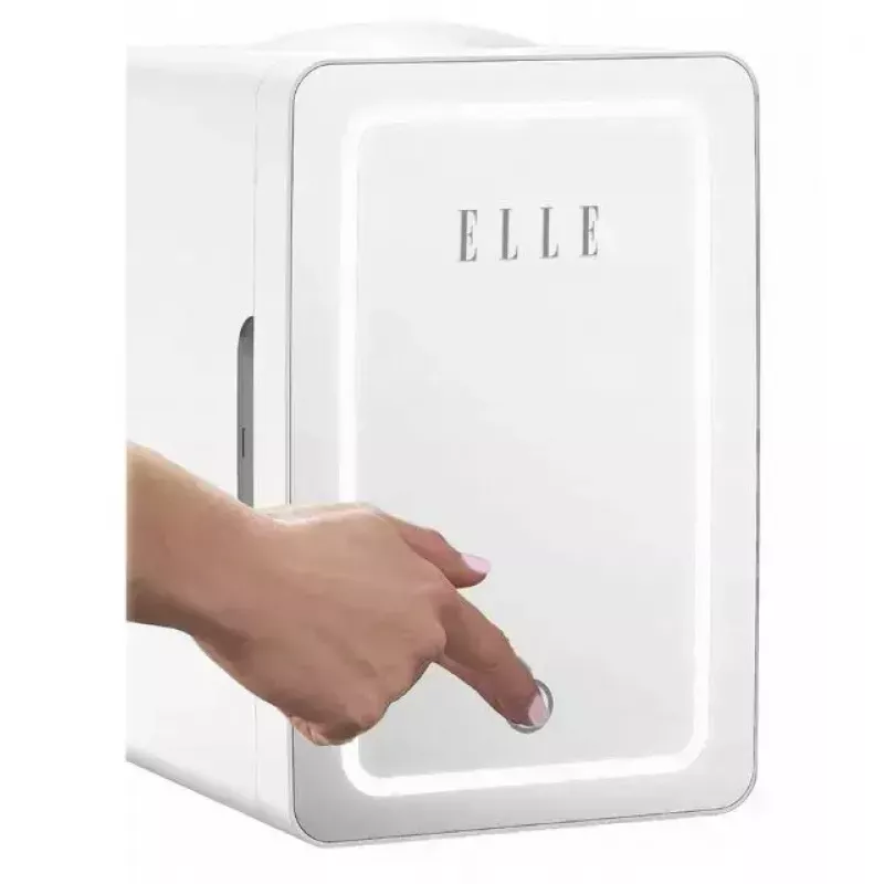 Mini ledusskapis ar LED kosmētikas spoguli Elle ESDAF01WHEU 6 L balts