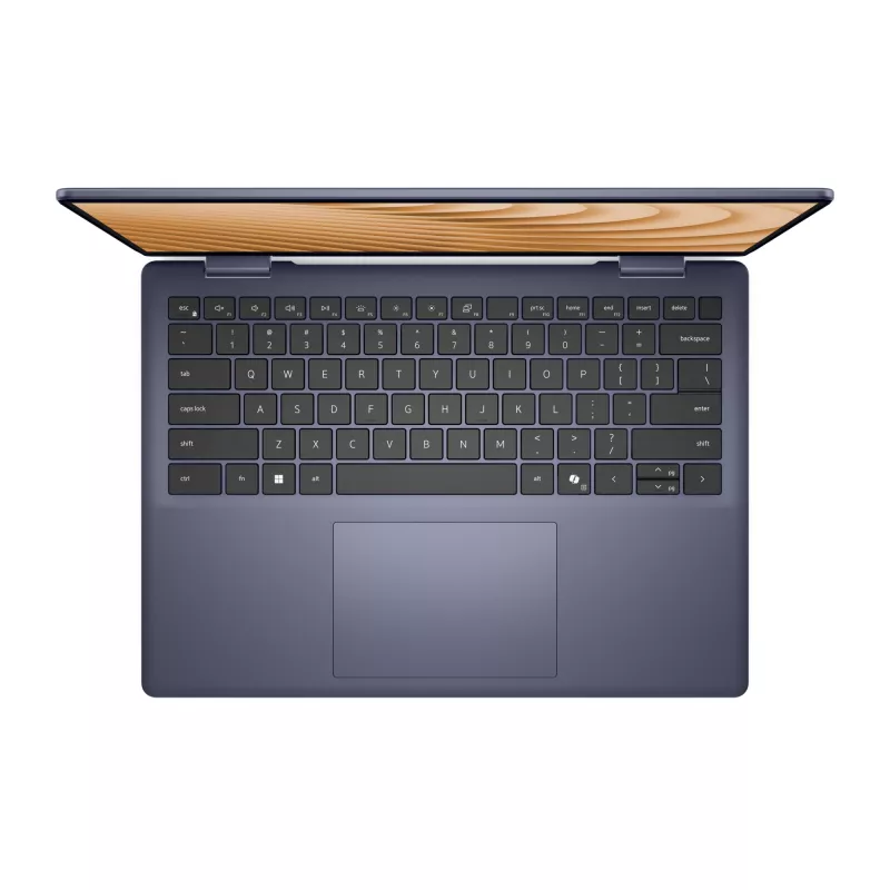 DELL 2-in-1 DB04255 AMD Ryzen™ AI 5 340 hibrīds (2-in-1) 35,6 cm (14 collas) skārienekrāns Full HD+ 16 GB LPDDR5x-SDRAM 512 GB SSD Wi-Fi 7 (802.11be) Windows 11 Home zils