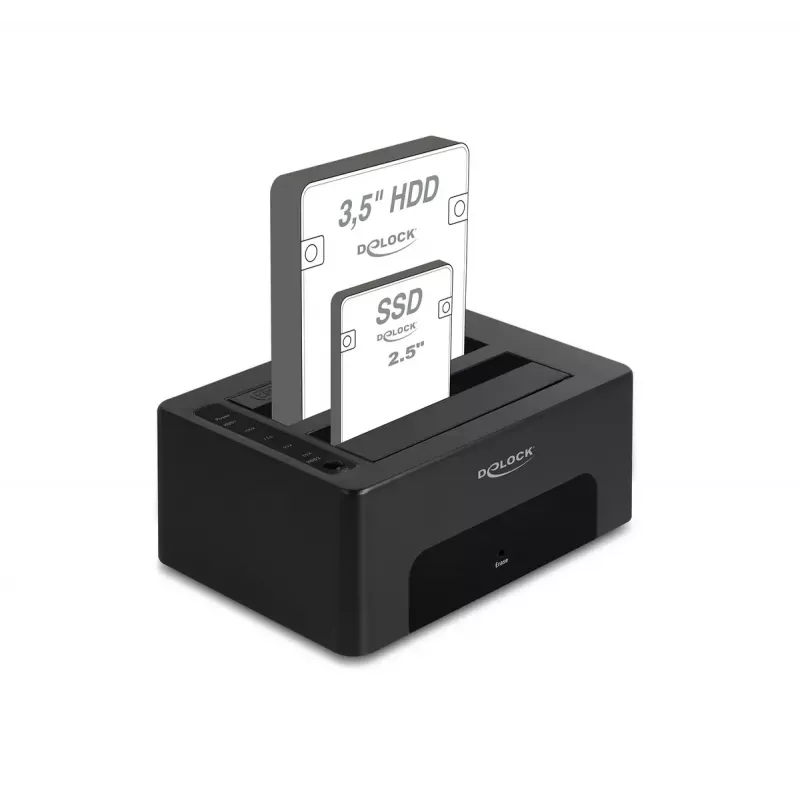 HDD/SSD korpuss DeLOCK 64187 melns 2,5/3,5 collas 5 Gbit/s