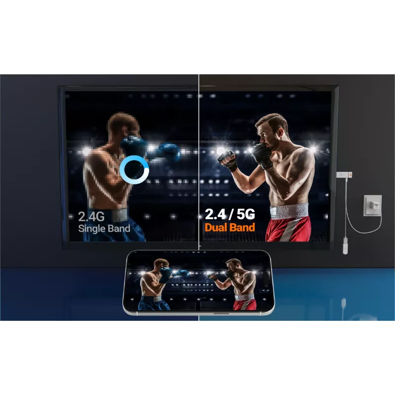 Bezvadu displeja adapteris j5create ScreenCast 4K Max 2160p Balts