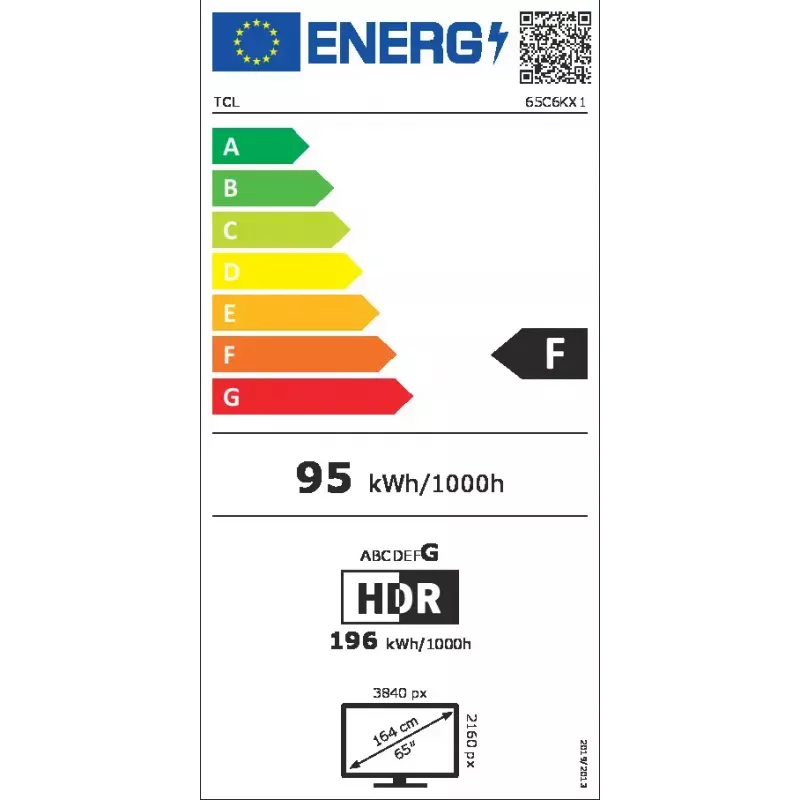 TCL C6K 65C6K televizors 165,1 cm (65 collas) 4K Ultra HD Smart TV Wi-Fi Metālisks