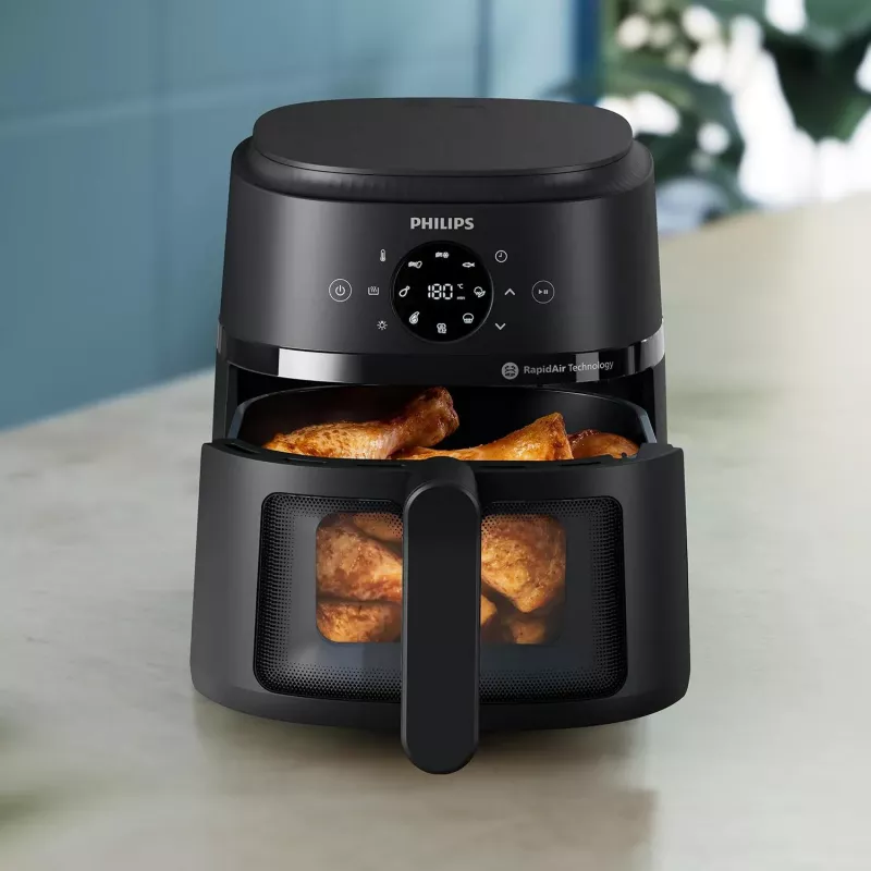 Philips 2000 sērijas NA220/00 fritieris Viena 4,2 L Brīvi stāvoša 1500 W Karstā gaisa fritieris Melna