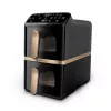 Philips 4000 sērijas Dual Stack Airfryer vertikālais grozs 10 L dubults brīvi stāvošs 2750 W karstā gaisa fritieris melns