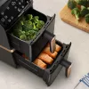 Philips 4000 sērijas Dual Stack Airfryer vertikālais grozs 10 L dubults brīvi stāvošs 2750 W karstā gaisa fritieris melns