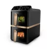 Philips 4000 sērijas Dual Stack Airfryer vertikālais grozs 10 L dubults brīvi stāvošs 2750 W karstā gaisa fritieris melns
