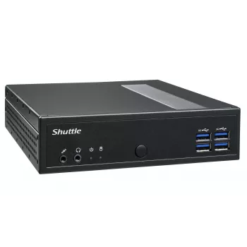 Shuttle XPC plāns Barebone DL40N, Intel N150, 1x DDR5, 2x LAN (2x 2.5Gbit), 2xCOM,1xHDMI,1xDP, 1x VGA, bez ventilatora, 24/7 pastāvīga darbība