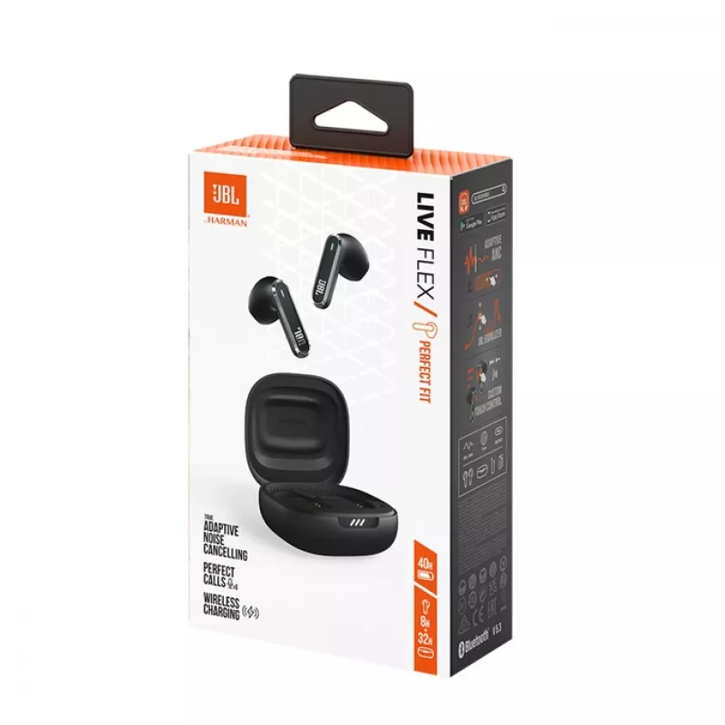 JBL LIVE FLEX austiņas True Wireless Stereo (TWS) ievietojamās zvaniem/mūzikai Bluetooth melns