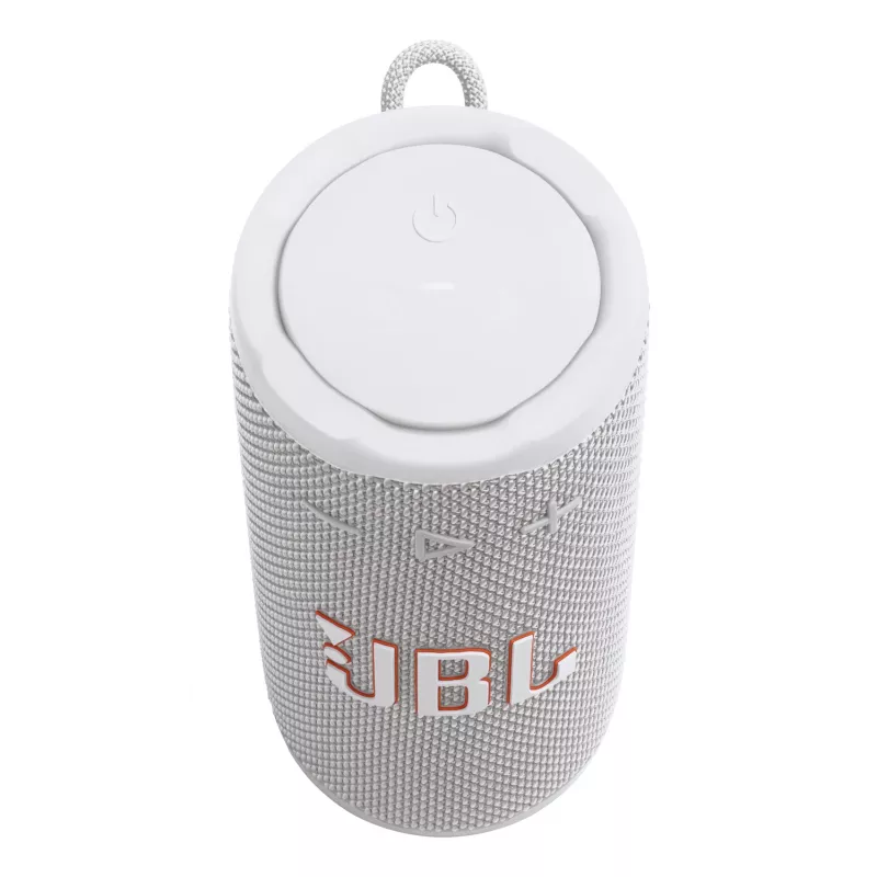 Mono pārnēsājamais skaļrunis JBL Grip Mono Balts — 16 W RMS, Bluetooth, USB-C, iebūvēts akumulators