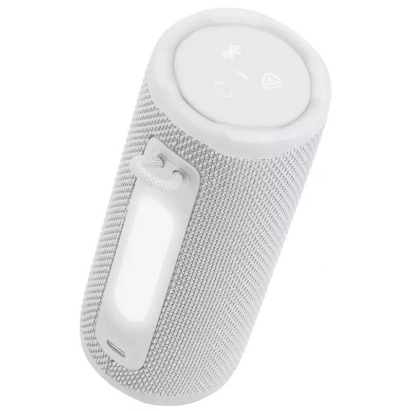 Mono pārnēsājamais skaļrunis JBL Grip Mono Balts — 16 W RMS, Bluetooth, USB-C, iebūvēts akumulators