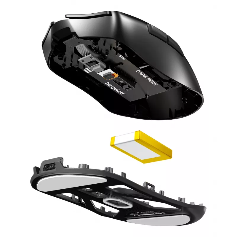 be quiet Dark Perk | Sym pele Spēlēm Labās rokas RF bezvadu + USB Type-C Optiska 32000 DPI