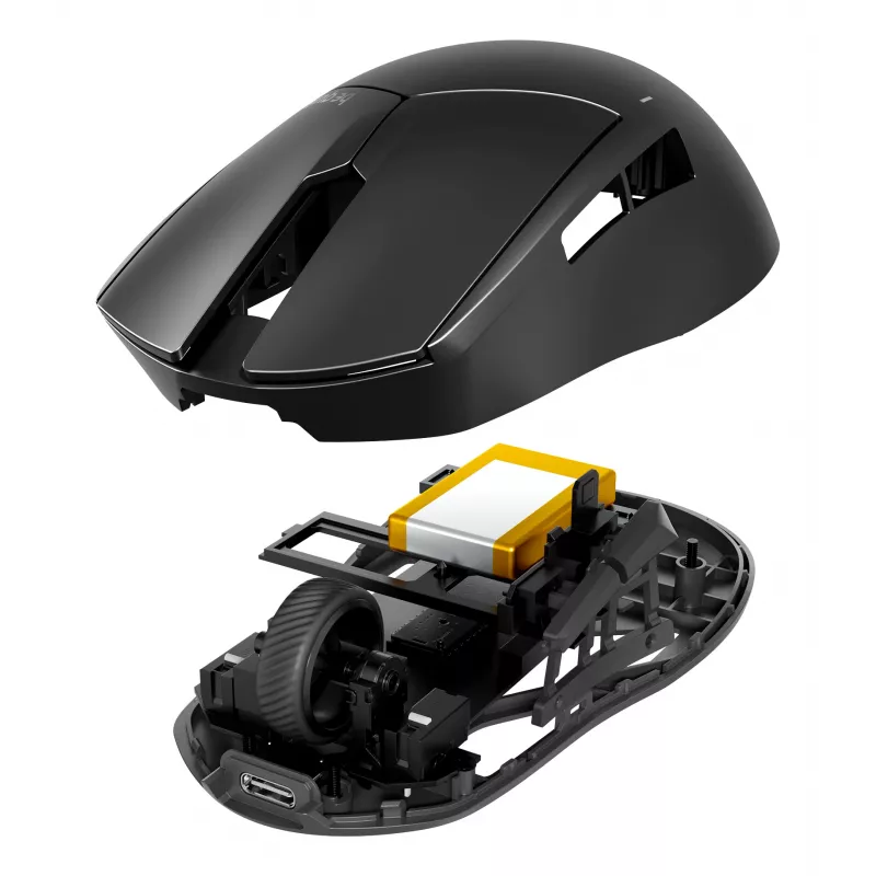 be quiet Dark Perk | Ergo pele Spēlēm Labās rokas RF bezvadu + USB Type-C Optiskais 32000 DPI