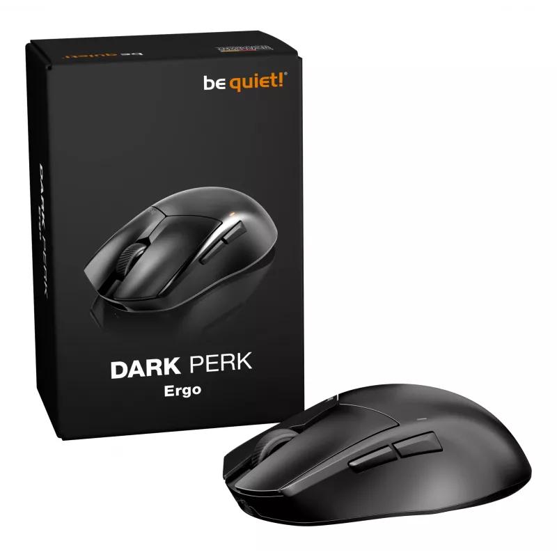be quiet Dark Perk | Ergo pele Spēlēm Labās rokas RF bezvadu + USB Type-C Optiskais 32000 DPI