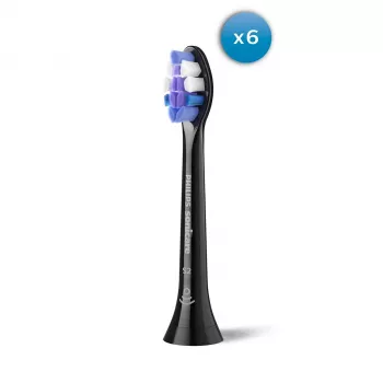 Philips Sensitive HX6056/88 6-pack birstes galviņas Melna 6 gab.