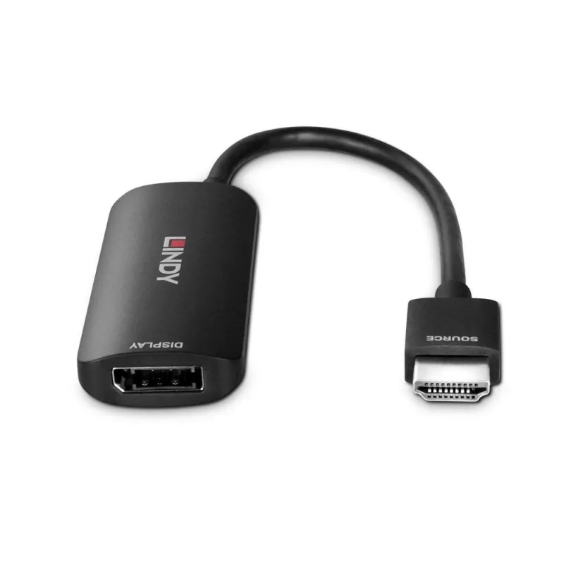 Lindy HDMI 8K60 uz DisplayPort 1.4 pārveidotājs, 0,157 m, HDMI Type A (standarta), DisplayPort, vīrišķais, sievišķais, taisns
