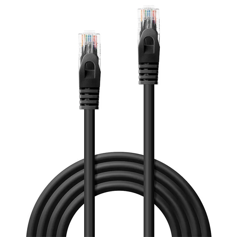 Lindy 48191 tīkla kabelis melns 0,5 m Cat6 U/UTP (UTP)