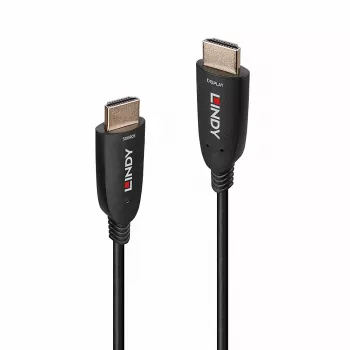 Lindy 60m Fibre Optic Hybrid HDMI 8K60 Kabelis, 60 m, HDMI Type A (Standard), HDMI Type A (Standard), 48 Gbit/s, Melns