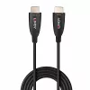 Lindy 60m Fibre Optic Hybrid HDMI 8K60 Kabelis, 60 m, HDMI Type A (Standard), HDMI Type A (Standard), 48 Gbit/s, Melns