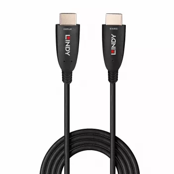 Lindy 60m Fibre Optic Hybrid HDMI 8K60 Kabelis, 60 m, HDMI Type A (Standard), HDMI Type A (Standard), 48 Gbit/s, Melns