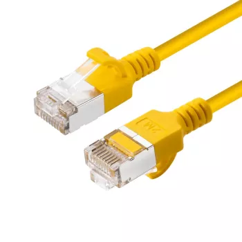 Microconnect V-FTP6A005Y-plāns tīkla kabelis dzeltens 0,5 m Cat6a U/FTP (STP)