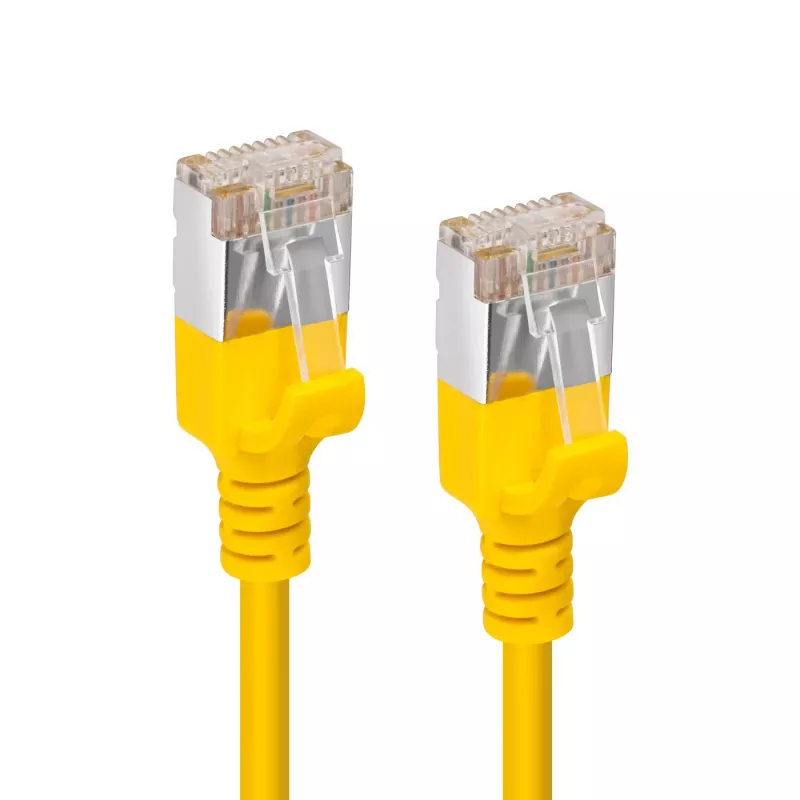 Microconnect V-FTP6A005Y-plāns tīkla kabelis dzeltens 0,5 m Cat6a U/FTP (STP)