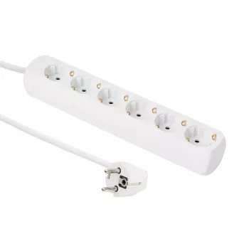 Microconnect GRU0063WA strāvas pagarinātājs 3 m 6 maiņstrāvas kontaktligzdas Balts