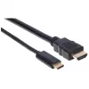 Manhattan USB-C uz HDMI kabelis, 4K@30Hz, 2m, melns, vīriešu savienotājs pret vīriešu savienotāju, trīs gadu garantija