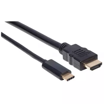 Manhattan USB-C uz HDMI kabelis, 4K@30Hz, 2m, melns, vīriešu savienotājs pret vīriešu savienotāju, trīs gadu garantija