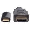 Manhattan USB-C uz HDMI kabelis, 4K@30Hz, 2m, melns, vīriešu savienotājs pret vīriešu savienotāju, trīs gadu garantija