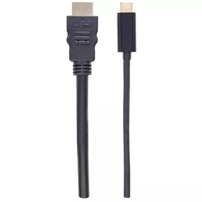 Manhattan USB-C uz HDMI kabelis, 4K@30Hz, 2m, melns, vīriešu savienotājs pret vīriešu savienotāju, trīs gadu garantija