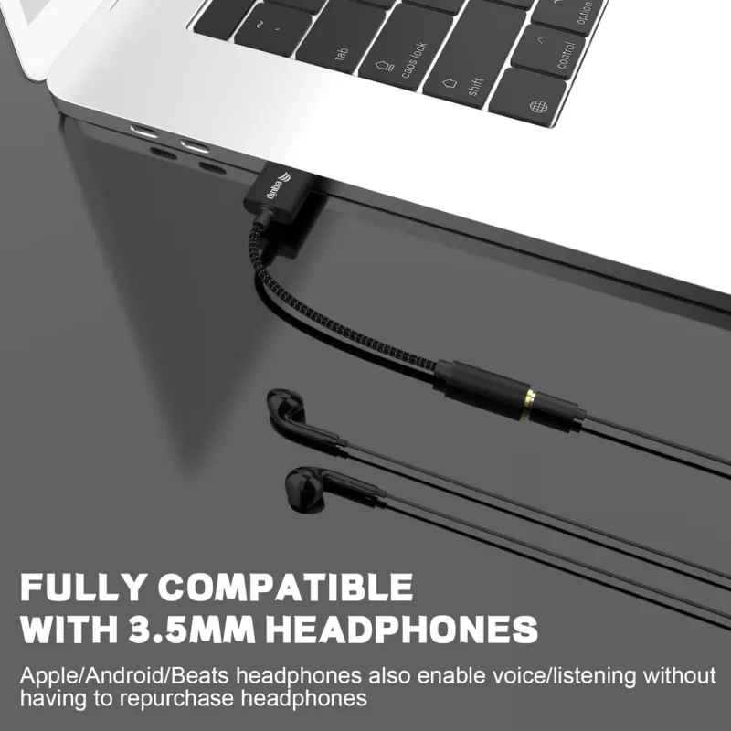 Equip 147945 audio kabelis 0,15 m 3,5 mm USB Type-A Melns